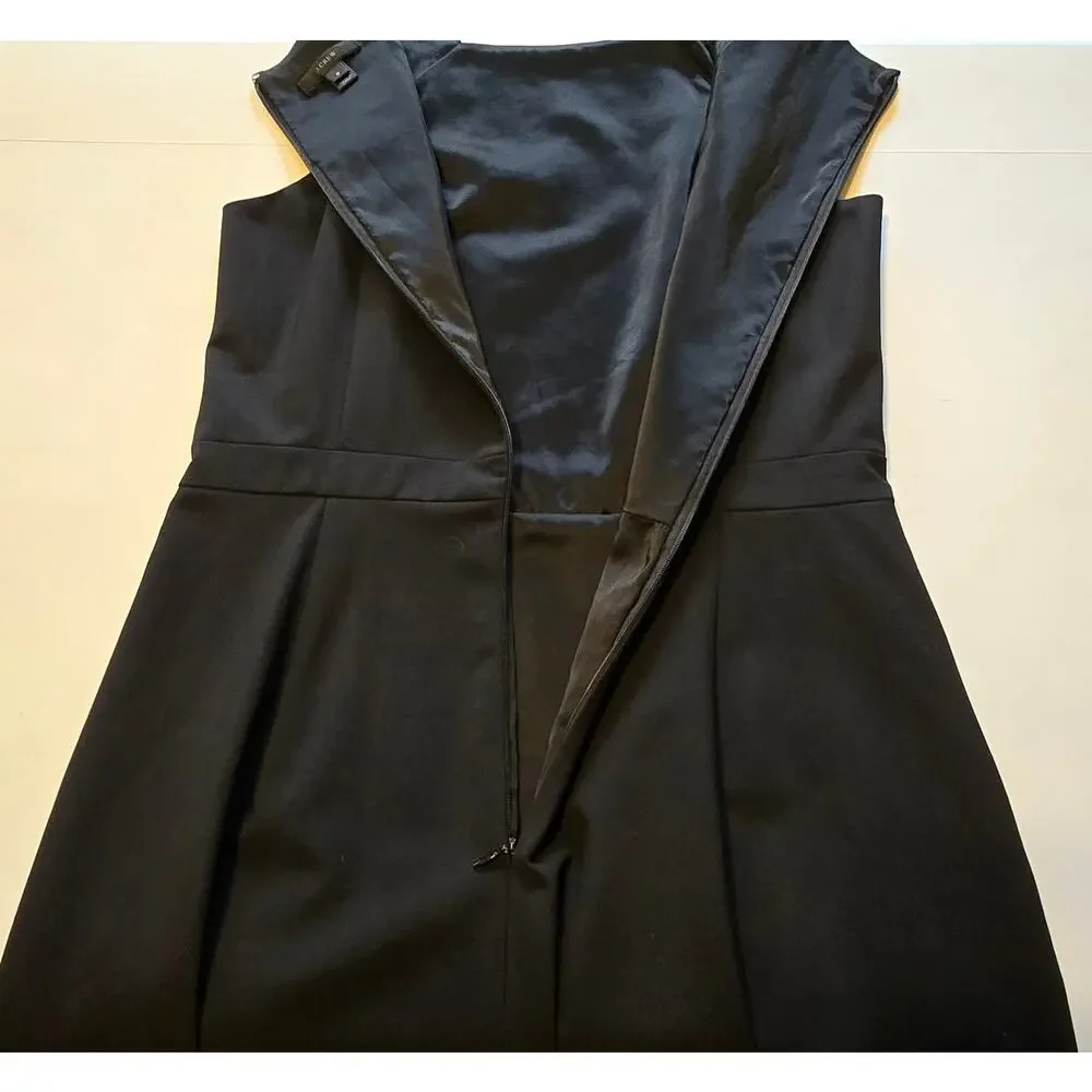 J Crew Sheath Dress Womens Size 6 Black Sleeveless Wool Blend Pockets Classic - Picture 8 of 14